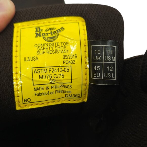 Dr Martens Corvid SD Safety Toe Boot Mens 11 Industrial 7 Eye Leather Lace Up - Picture 8 of 16